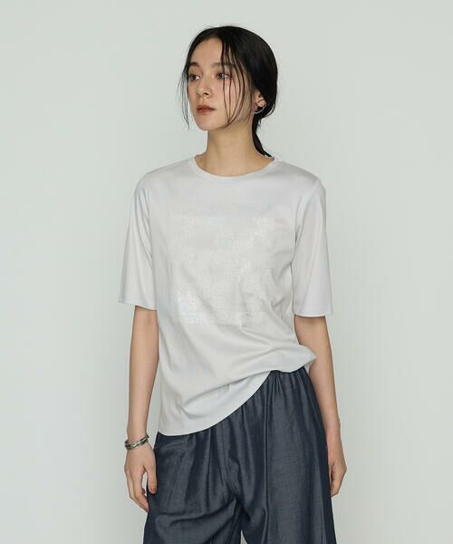 COMME CA COMFORT / コムサ・コンフォート（Lサイズ） Tシャツ | 〔 +サイズ 〕 プレーティング天竺 星柄Tシャツ | 詳細7