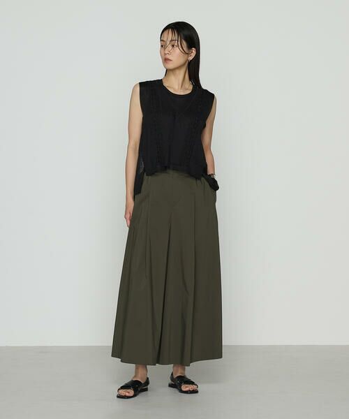 COMME CA COMFORT / コムサ・コンフォート（Lサイズ） ニット・セーター | 〔 +サイズ 〕 ハイグレードラミー シアー×ラメレースベスト | 詳細1