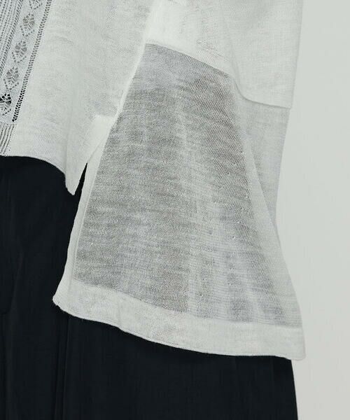 COMME CA COMFORT / コムサ・コンフォート（Lサイズ） ニット・セーター | 〔 +サイズ 〕 ハイグレードラミー シアー×ラメレースベスト | 詳細8