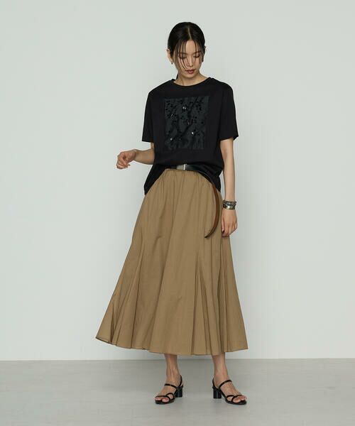 COMME CA COMFORT / コムサ・コンフォート（Lサイズ） ロング・マキシ丈スカート | 〔 TALLサイズ 〕 80ナチュラルローン スカート | 詳細1