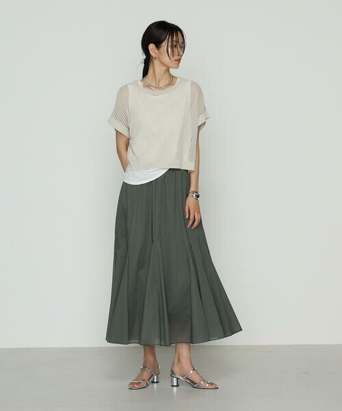 COMME CA COMFORT / コムサ・コンフォート（Lサイズ） ロング・マキシ丈スカート | 〔 TALLサイズ 〕 80ナチュラルローン スカート | 詳細6