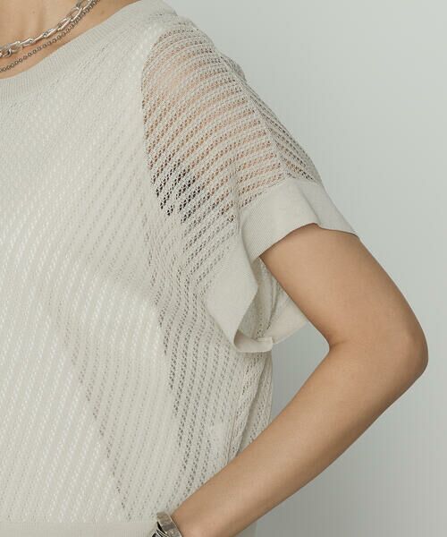 COMME CA COMFORT / コムサ・コンフォート（Lサイズ） その他トップス | 〔 TALLサイズ 〕 透かし編みレース柄 レイヤードニット | 詳細10