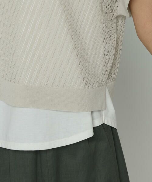 COMME CA COMFORT / コムサ・コンフォート（Lサイズ） その他トップス | 〔 TALLサイズ 〕 透かし編みレース柄 レイヤードニット | 詳細11