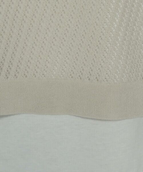 COMME CA COMFORT / コムサ・コンフォート（Lサイズ） その他トップス | 〔 TALLサイズ 〕 透かし編みレース柄 レイヤードニット | 詳細13