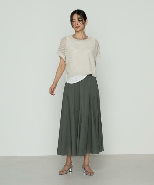 COMME CA COMFORT / コムサ・コンフォート（Lサイズ） その他トップス | 〔 TALLサイズ 〕 透かし編みレース柄 レイヤードニット | 詳細3