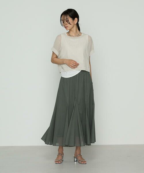 COMME CA COMFORT / コムサ・コンフォート（Lサイズ） その他トップス | 〔 TALLサイズ 〕 透かし編みレース柄 レイヤードニット | 詳細4