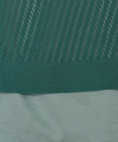 COMME CA COMFORT / コムサ・コンフォート（Lサイズ） その他トップス | 〔 TALLサイズ 〕 透かし編みレース柄 レイヤードニット | 詳細16
