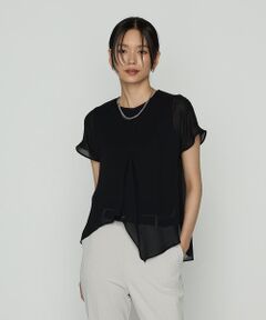 COMME CA COMFORT / コムサ・コンフォート（Lサイズ） シャツ・ブラウス | 〔 TALLサイズ 〕 リライムジョーゼット ブラウス