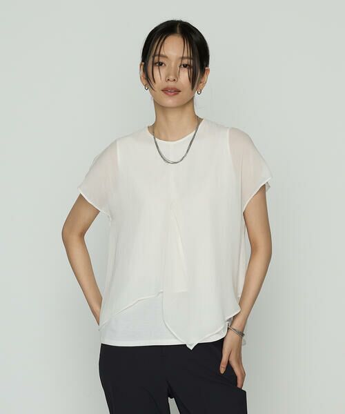 COMME CA COMFORT / コムサ・コンフォート（Lサイズ） シャツ・ブラウス | 〔 TALLサイズ 〕 リライムジョーゼット ブラウス | 詳細3