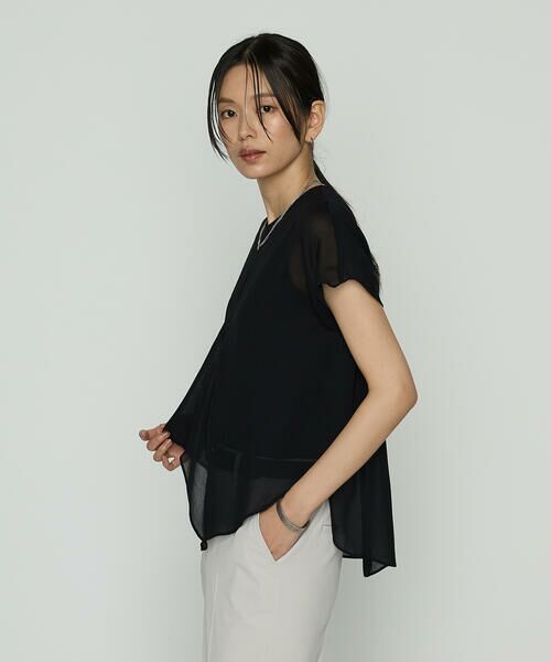 COMME CA COMFORT / コムサ・コンフォート（Lサイズ） シャツ・ブラウス | 〔 TALLサイズ 〕 リライムジョーゼット ブラウス | 詳細13