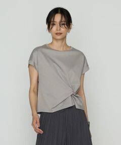 COMME CA COMFORT / コムサ・コンフォート（Lサイズ） カットソー | 〔 TALLサイズ 〕 コットン強撚ポンチ デザインタックシャツ