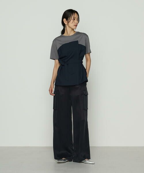 COMME CA COMFORT / コムサ・コンフォート（Lサイズ） その他パンツ | 〔 TALLサイズ 〕 キュプラツイル サテンツイルワイドカーゴパンツ | 詳細1