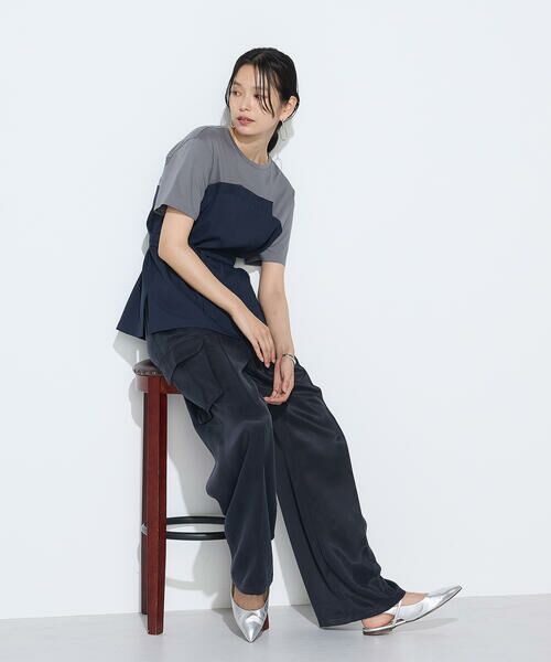 COMME CA COMFORT / コムサ・コンフォート（Lサイズ） その他パンツ | 〔 TALLサイズ 〕 キュプラツイル サテンツイルワイドカーゴパンツ | 詳細12