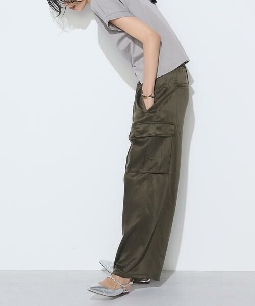 COMME CA COMFORT / コムサ・コンフォート（Lサイズ） その他パンツ | 〔 TALLサイズ 〕 キュプラツイル サテンツイルワイドカーゴパンツ | 詳細18