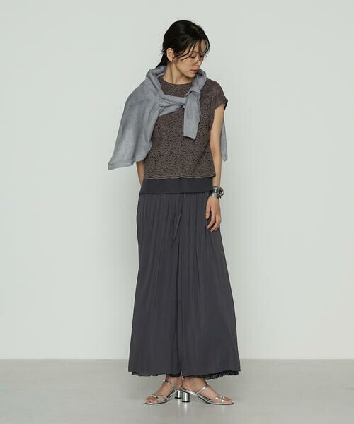 COMME CA COMFORT / コムサ・コンフォート（Lサイズ） シャツ・ブラウス | 〔 TALLサイズ 〕 リネンコードレース レイヤード風ブラウス | 詳細3