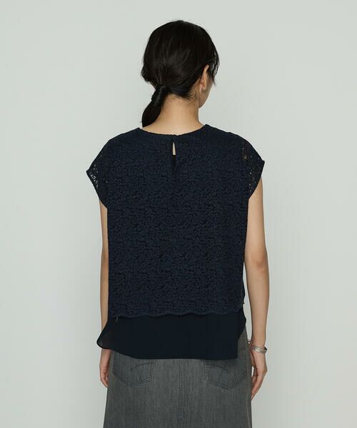 COMME CA COMFORT / コムサ・コンフォート（Lサイズ） シャツ・ブラウス | 〔 TALLサイズ 〕 リネンコードレース レイヤード風ブラウス | 詳細13
