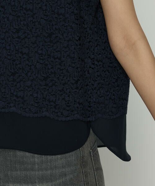 COMME CA COMFORT / コムサ・コンフォート（Lサイズ） シャツ・ブラウス | 〔 TALLサイズ 〕 リネンコードレース レイヤード風ブラウス | 詳細17