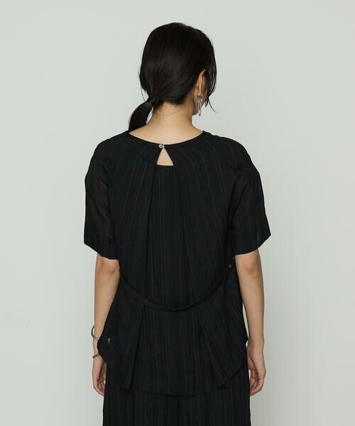 COMME CA COMFORT / コムサ・コンフォート（Lサイズ） カットソー | 〔 +サイズ 〕 ジャカードボーダー ゆったりプルオーバー | 詳細7