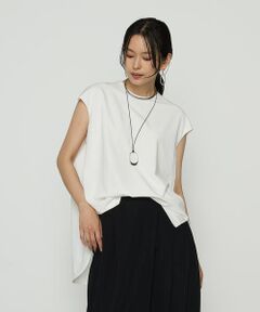 COMME CA COMFORT / コムサ・コンフォート（Lサイズ） カットソー | 〔 +サイズ 〕 ハイテンションポンチライト フレンチスリーブロングプルオーバー