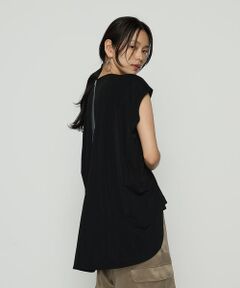 COMME CA COMFORT / コムサ・コンフォート（Lサイズ） カットソー | 〔 +サイズ 〕 ハイテンションポンチライト フレンチスリーブロングプルオーバー