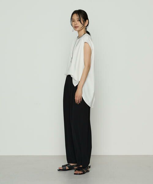 COMME CA COMFORT / コムサ・コンフォート（Lサイズ） カットソー | 〔 +サイズ 〕 ハイテンションポンチライト フレンチスリーブロングプルオーバー | 詳細2