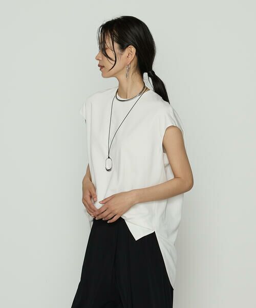 COMME CA COMFORT / コムサ・コンフォート（Lサイズ） カットソー | 〔 +サイズ 〕 ハイテンションポンチライト フレンチスリーブロングプルオーバー | 詳細3