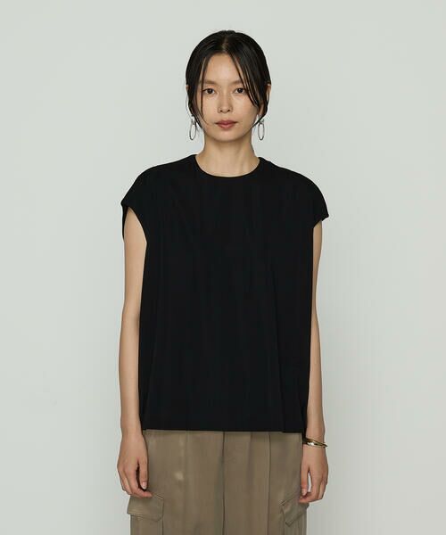 COMME CA COMFORT / コムサ・コンフォート（Lサイズ） カットソー | 〔 +サイズ 〕 ハイテンションポンチライト フレンチスリーブロングプルオーバー | 詳細11