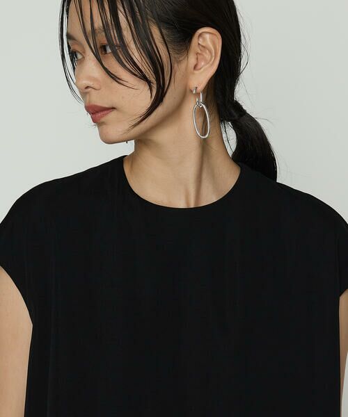 COMME CA COMFORT / コムサ・コンフォート（Lサイズ） カットソー | 〔 +サイズ 〕 ハイテンションポンチライト フレンチスリーブロングプルオーバー | 詳細14