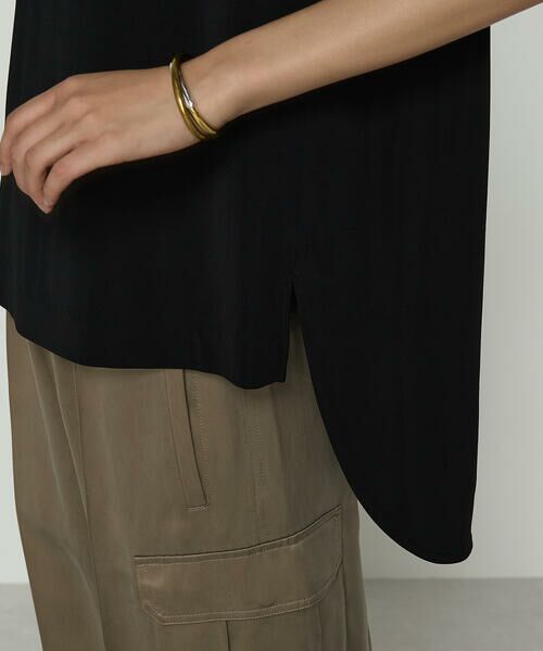 COMME CA COMFORT / コムサ・コンフォート（Lサイズ） カットソー | 〔 +サイズ 〕 ハイテンションポンチライト フレンチスリーブロングプルオーバー | 詳細17