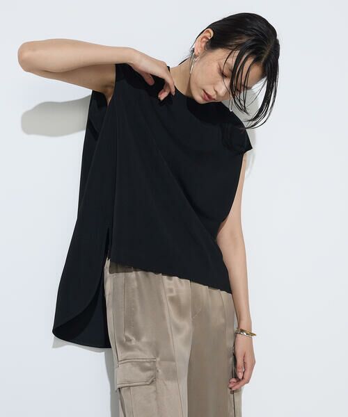 COMME CA COMFORT / コムサ・コンフォート（Lサイズ） カットソー | 〔 +サイズ 〕 ハイテンションポンチライト フレンチスリーブロングプルオーバー | 詳細20