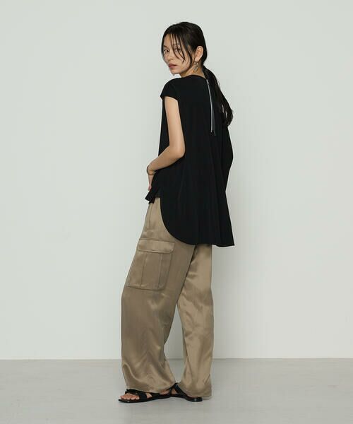 COMME CA COMFORT / コムサ・コンフォート（Lサイズ） カットソー | 〔 +サイズ 〕 ハイテンションポンチライト フレンチスリーブロングプルオーバー | 詳細7