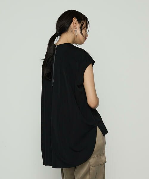 COMME CA COMFORT / コムサ・コンフォート（Lサイズ） カットソー | 〔 +サイズ 〕 ハイテンションポンチライト フレンチスリーブロングプルオーバー | 詳細8