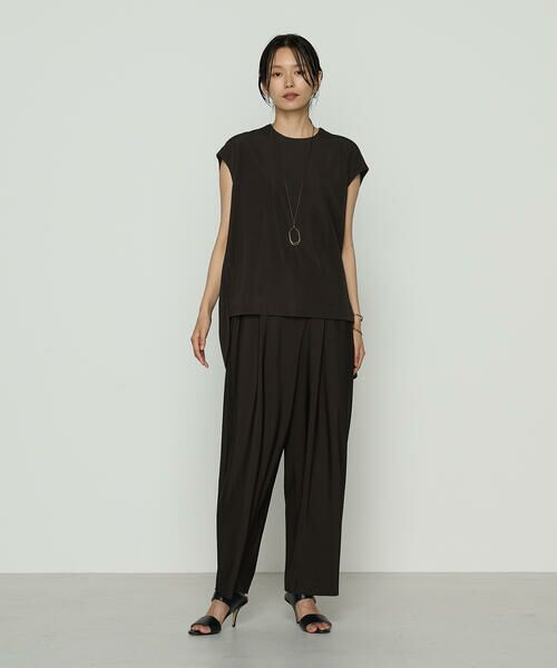 COMME CA COMFORT / コムサ・コンフォート（Lサイズ） カットソー | 〔 +サイズ 〕 ハイテンションポンチライト フレンチスリーブロングプルオーバー | 詳細23