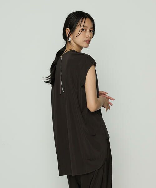 COMME CA COMFORT / コムサ・コンフォート（Lサイズ） カットソー | 〔 +サイズ 〕 ハイテンションポンチライト フレンチスリーブロングプルオーバー | 詳細24