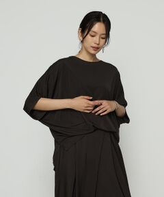 COMME CA COMFORT / コムサ・コンフォート（Lサイズ） カットソー | 〔 +サイズ 〕 ハイテンションポンチライト ドルマンスリーブプルオーバー