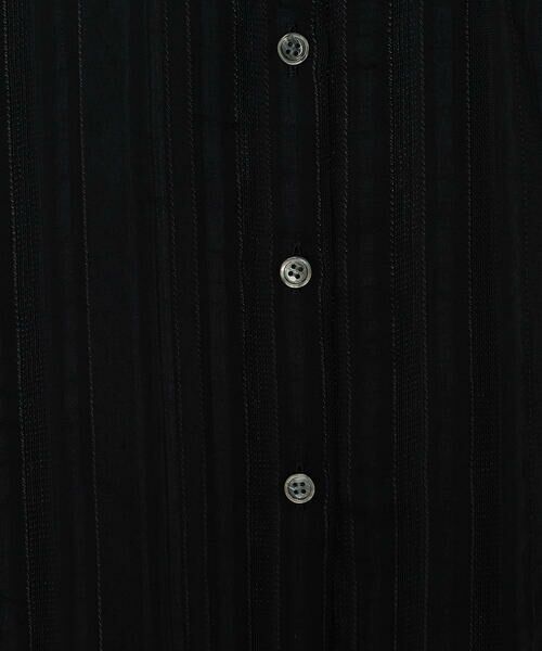 COMME CA COMFORT / コムサ・コンフォート（Lサイズ） シャツ・ブラウス | 〔 +サイズ 〕 ジャカードボーダー 身幅たっぷりシャツ | 詳細13