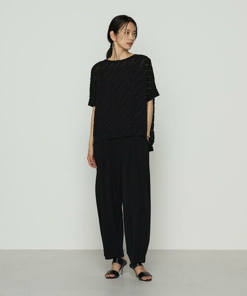 COMME CA COMFORT / コムサ・コンフォート（Lサイズ） その他パンツ | 〔 +サイズ 〕 ハイテンションポンチライト ドレープタックパンツ | 詳細2