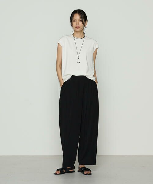 COMME CA COMFORT / コムサ・コンフォート（Lサイズ） その他パンツ | 〔 +サイズ 〕 ハイテンションポンチライト ドレープタックパンツ | 詳細3