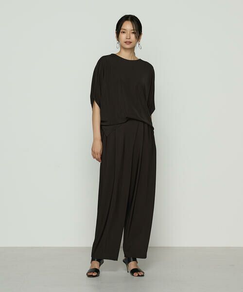 COMME CA COMFORT / コムサ・コンフォート（Lサイズ） その他パンツ | 〔 +サイズ 〕 ハイテンションポンチライト ドレープタックパンツ | 詳細15