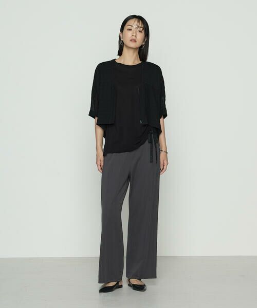 COMME CA COMFORT / コムサ・コンフォート（Lサイズ） ブルゾン | 〔 +サイズ 〕 チェック柄カラミ ショートブルゾン | 詳細1