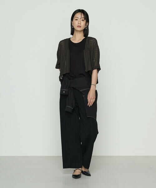 COMME CA COMFORT / コムサ・コンフォート（Lサイズ） ブルゾン | 〔 +サイズ 〕 チェック柄カラミ ショートブルゾン | 詳細13