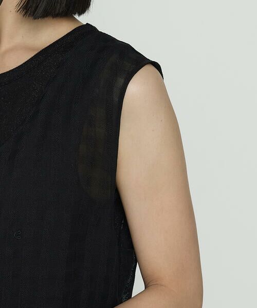 COMME CA COMFORT / コムサ・コンフォート（Lサイズ） ベスト | 〔 +サイズ 〕 チェック柄カラミ ジレ | 詳細8