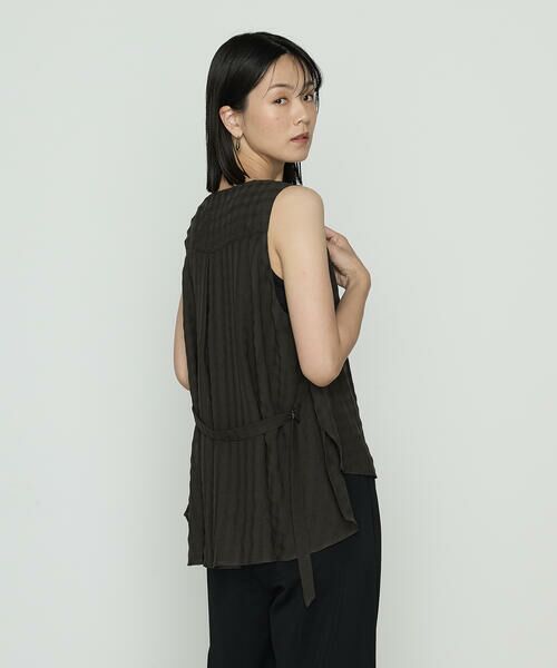 COMME CA COMFORT / コムサ・コンフォート（Lサイズ） ベスト | 〔 +サイズ 〕 チェック柄カラミ ジレ | 詳細17