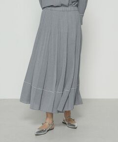 COMME CA COMFORT / コムサ・コンフォート（Lサイズ） ロング・マキシ丈スカート | 〔 TALLサイズ 〕 ドライシャンブレー プリーツスカート