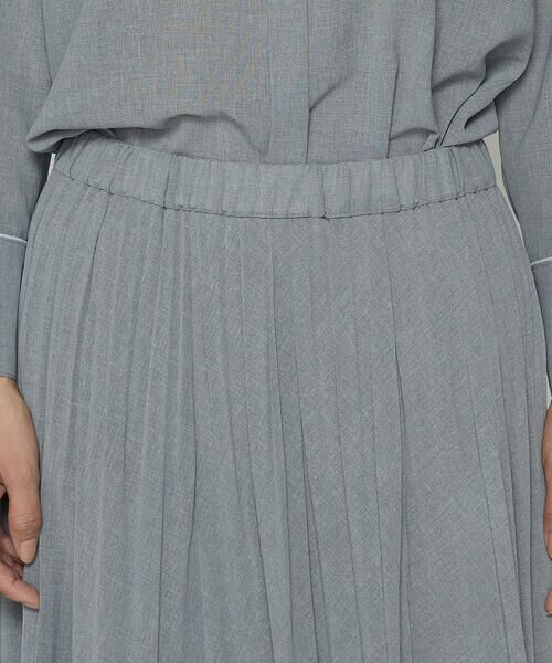 COMME CA COMFORT / コムサ・コンフォート（Lサイズ） ロング・マキシ丈スカート | 〔 TALLサイズ 〕 ドライシャンブレー プリーツスカート | 詳細8