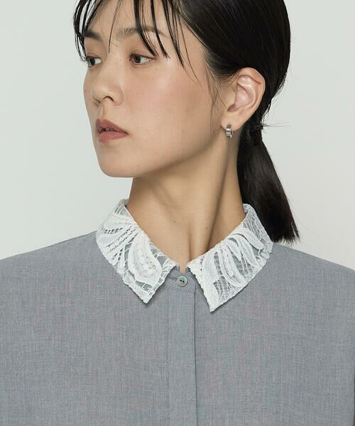 COMME CA COMFORT / コムサ・コンフォート（Lサイズ） シャツ・ブラウス | 〔 TALLサイズ 〕 ドライシャンブレー レース襟付きシャツ | 詳細8