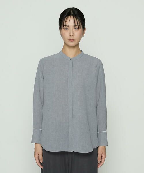 COMME CA COMFORT / コムサ・コンフォート（Lサイズ） シャツ・ブラウス | 〔 TALLサイズ 〕 ドライシャンブレー レース襟付きシャツ | 詳細5