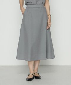 COMME CA COMFORT / コムサ・コンフォート（Lサイズ） ロング・マキシ丈スカート | 〔 TALLサイズ 〕 シアーサッカーギンガム フレアスカート