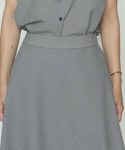 COMME CA COMFORT / コムサ・コンフォート（Lサイズ） ロング・マキシ丈スカート | 〔 TALLサイズ 〕 シアーサッカーギンガム フレアスカート | 詳細7