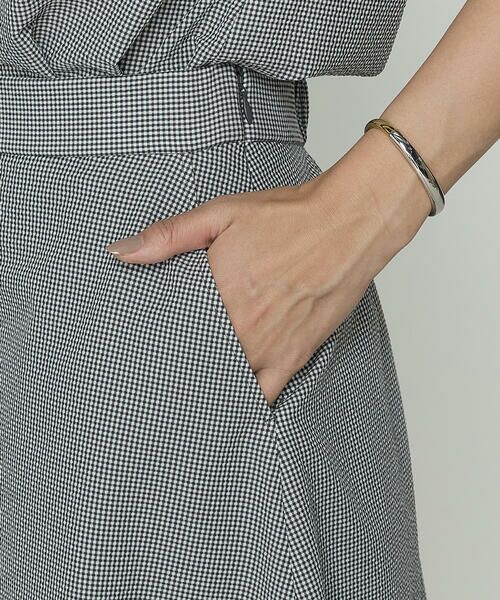 COMME CA COMFORT / コムサ・コンフォート（Lサイズ） ロング・マキシ丈スカート | 〔 TALLサイズ 〕 シアーサッカーギンガム フレアスカート | 詳細8